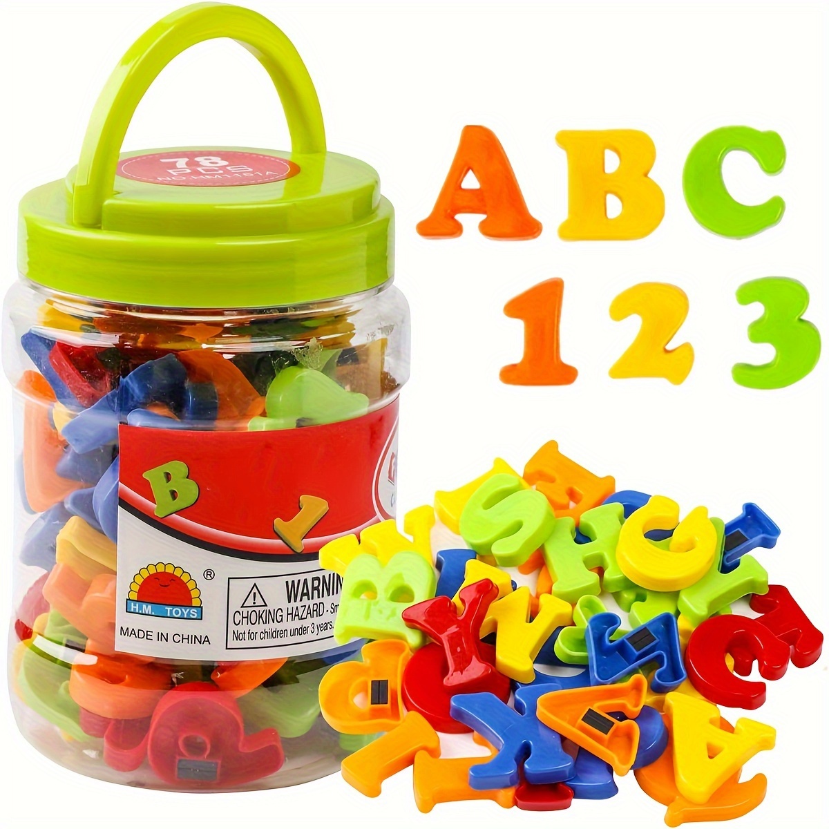 Kids Education Number - 78-delige magnetische letters cijfers alfabet, kleurrijke